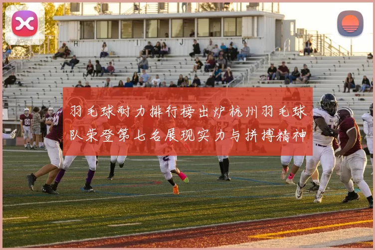 羽毛球耐力排行榜出炉杭州羽毛球队荣登第七名展现实力与拼搏精神